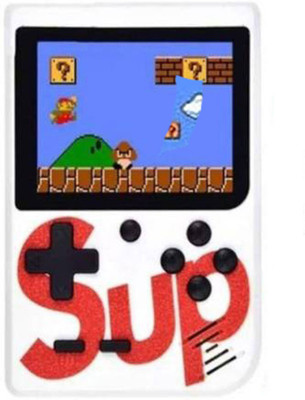 GLARIXA Portable Handheld High Quality SUP 400 in 1 USB Rechargeable Retro Game Box 1 GB with Mario/Super Mario/DR Mario/Contra/Turtles & Other 400+ Games(White)