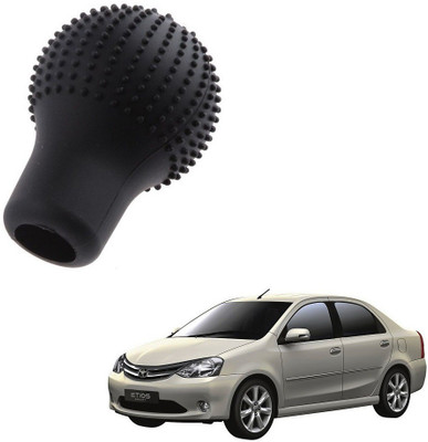 SPREADX Round Shape Silicon Cover, Toyota Etios Gear Knob(Black)