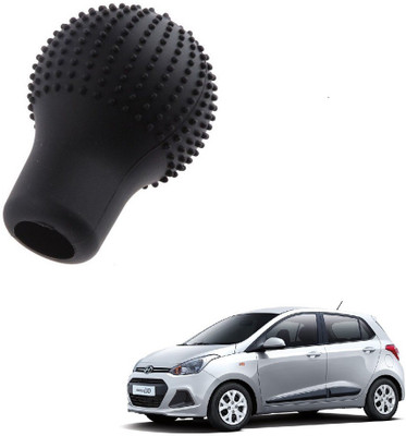 SPREADX Round Shape Silicon Cover, Hyundai i10 Grand Gear Knob(Black)