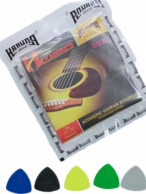 KARUNA Acoustic PICK AND STRING SET Guitar String(6 Strings)