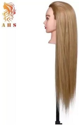 A H S Dummy Synthetic Golden hair For Cutting And Styles Length 24-26  Hair Extension