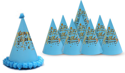 SHRUSTAM 1 FANCY SKY-BLUE CAP WITH 8 SKY-BLUE CAP ( PACK OF 9)(Multicolor, Pack of 9)