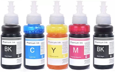 ZOKIO T664 Black + Tri Color Combo Pack Ink Bottle