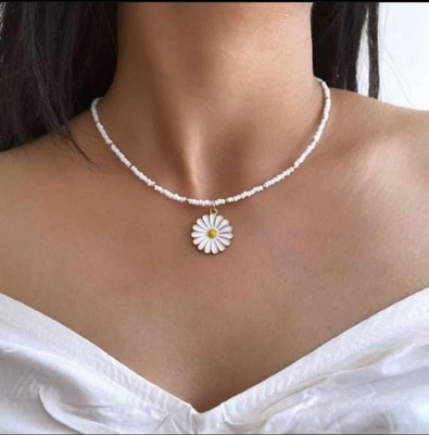 AADRSH COLLECTION Alloy White Jewellery Set(Pack of 1)