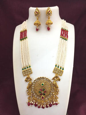 GAAJAN Alloy Gold-plated Multicolor Jewellery Set(Pack of 1)