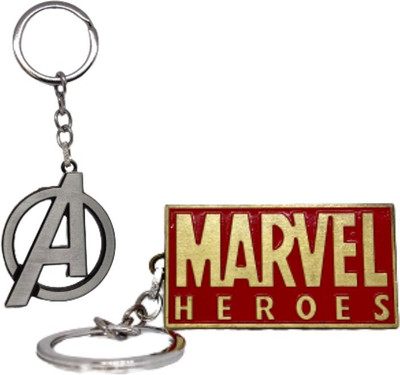BIPS ENTERPRISES Marvel Avengers A Logo Combo Keychain Key Ring Metal Keychain for Bike Key Chain