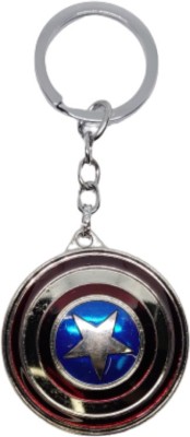 BIPS ENTERPRISES Stylish Marvel Avengers Captain America Rotating Shield Metal Keychain Key Ring Key Chain