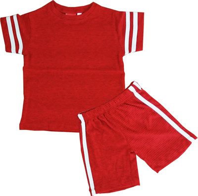 SBN Newlifestyle Boys Casual T-shirt Shorts(Red)