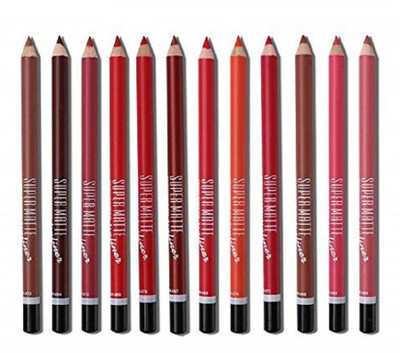 Libline SUPER MATTE (12PICE) MULTICOLOUR CERMY LIPLINER PENCIL(MUTICOLOR)