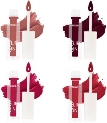 Insight Cosmetics Matte Lip ink (LG43-10,14,18,22) Pack of 4(Multicolor, 16 ml)