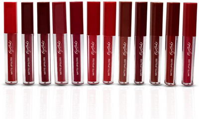 EYESEEK Super stay matte ink bold lip color liquid lipstick combo pack of 12(Multicolor, 7.5 ml)