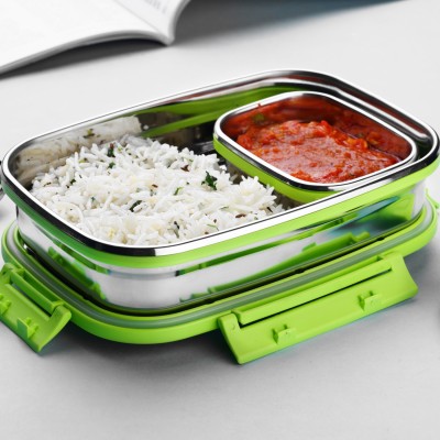 DeoDap stainless Steel Lunch Pack for Office & School ,leak proof Containers 2 Containers Lunch Box(960 ml, Thermoware)
