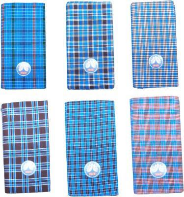 MAT MAARIAMMAN TEXTILE Checkered Blue Lungi