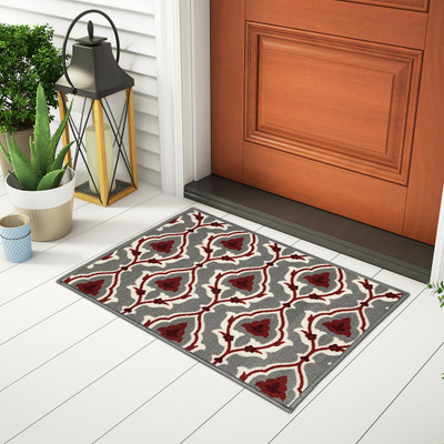 SPACES Nylon Door Mat(Dark Grey, Large)