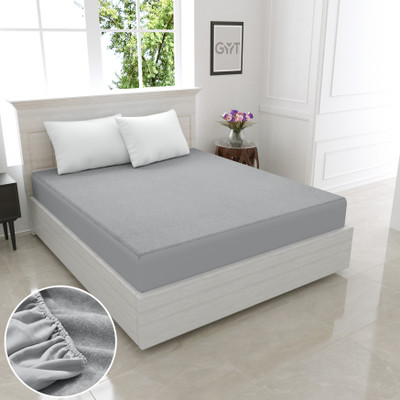 GYT Fitted Single Size Stretchable, Waterproof Mattress Cover(Grey)