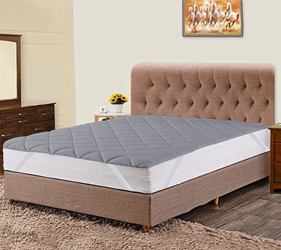 DORISTYLE Elastic Strap King Size Stretchable, Waterproof Mattress Cover(Grey)