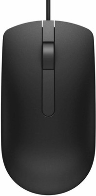 DELL WIOFY Comfortable Wired Mouse -1000 DPI Wired Optical Mouse (USB 2.0,Black) Wired Ambidextrous Optical  Gaming Mouse(USB 2.0, Black)