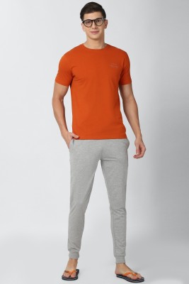 PETER ENGLAND Men Solid Orange Top & Pyjama Set