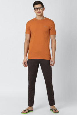 PETER ENGLAND Men Solid Orange Top & Pyjama Set
