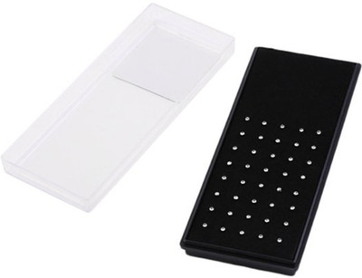 ADF Silver Plated Crystal Nose Stud Set(Pack of 40)