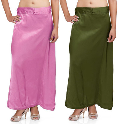 Guddan GD-1103-Mauve-Mehndi Pure Satin Petticoat(Free)