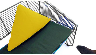 PriMaryHoMe Microfibre Solid Lumbar Pillow Pack of 1(Yellow)