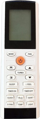 BhalTech 193 X-Fan AC Compatible for  Gree/Voltas AC Remote Controller(White)