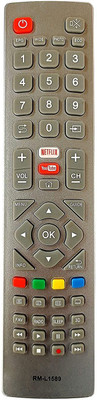 BhalTech RM-L1589 LED LCD TV Universal with Function Netflix YouTube Compatible for Sharp TV Remote Controller(Black)