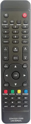 BhalTech 3250 3204 3201 LED LCD TV Universal Compatible for  Intex TV LED LCD Remote Controller(Black)