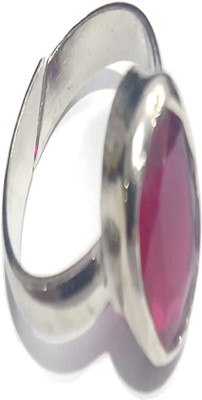 divinesouviners Alloy Ruby Silver Plated Ring
