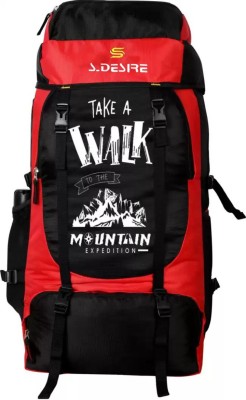 S DESIRE UNISEX Water Proof Hiking/Trekking/Camping Bag/Backpack Rucksack  - 60 L(Red)