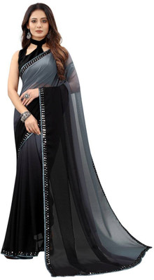 Shree Shyam Creation Self Design Bollywood Georgette Saree(Grey)