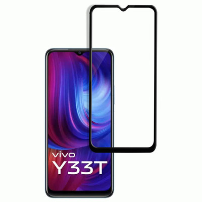 kentop Edge To Edge Tempered Glass for vivo Y33t(Pack of 1)