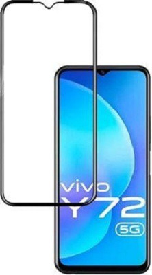kentop Edge To Edge Tempered Glass for vivo Y72 5G(Pack of 1)