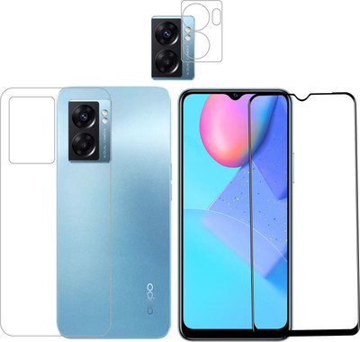 Vatsin Front and Back Tempered Glass for Oppo A77(Pack of 3)