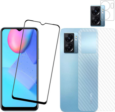 Vatsin Front and Back Tempered Glass for Oppo K10 5G, Oppo K10 5G (Back Carbon Fiber)(Pack of 3)