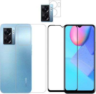 Vatsin Front and Back Tempered Glass for Oppo A77(Pack of 3)