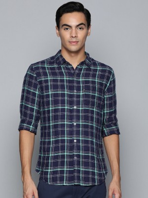 LEVI'S Men Checkered Casual Blue Shirt