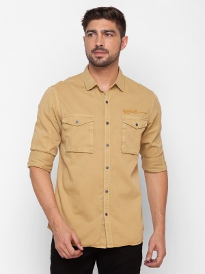 Spykar Men Solid Casual Green Shirt