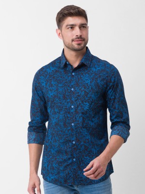 Spykar Men Printed Casual Blue Shirt