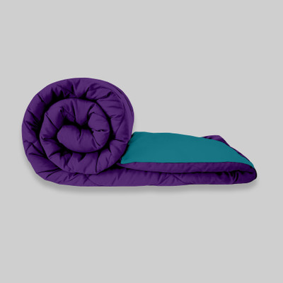 KORBIN Solid Single Comforter for  Mild Winter(Microfiber, PURPAL CYAN)