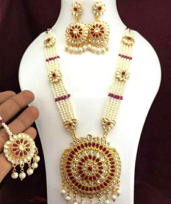 Bhagya Lakshmi Alloy Gold-plated Multicolor Jewellery Set(Pack of 1)