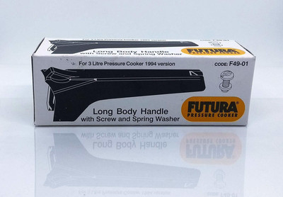 PRV Futura Long Body Handle wit Screw and Spring Washer for 3 Litre 12 mm Pressure Cooker Gasket
