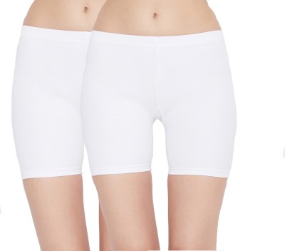 Care in Solid Women White Basic Shorts