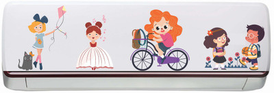 Psychedelic Collection 91 cm Cartoon Character AC Sticker (Multicolor 30cmx91cm) Self Adhesive Sticker(Pack of 1)