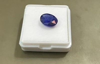 natural sapphire neelam 54793 Regular Round Shale Stone(Blue 1 Pieces)