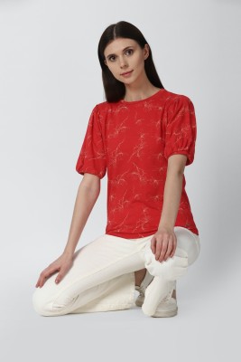 VAN HEUSEN Casual Printed Women Red Top