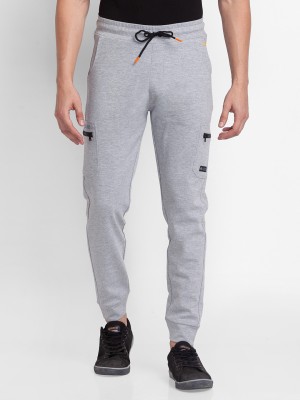 Spykar Solid Men Grey Track Pants