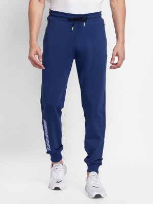 Spykar Printed Men Blue Track Pants