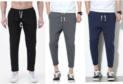 SG Simla Garments Solid Men Blue, Black, Grey Track Pants